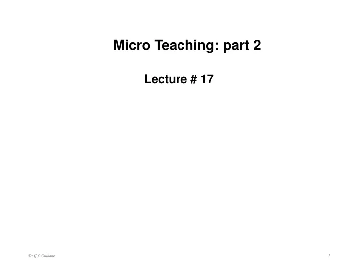 micro teaching part 2