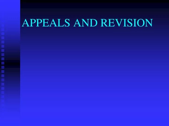 appeals and revision