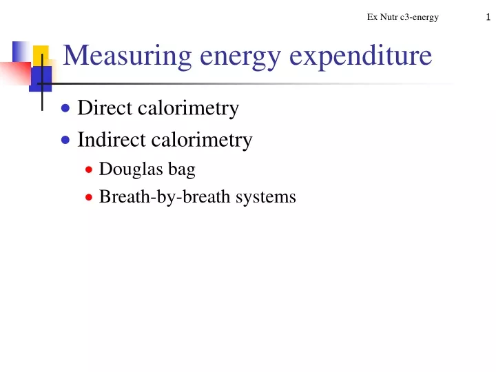 measuring energy expenditure