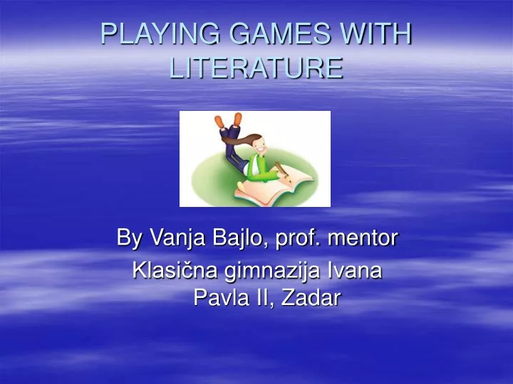 playing games with literature