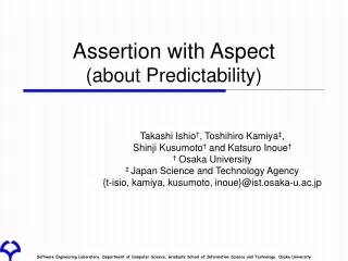 Assertion with Aspect (about Predictability)