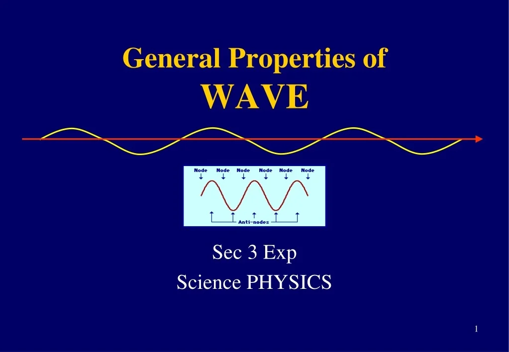 PPT - General Properties of WAVE PowerPoint Presentation, free download ...