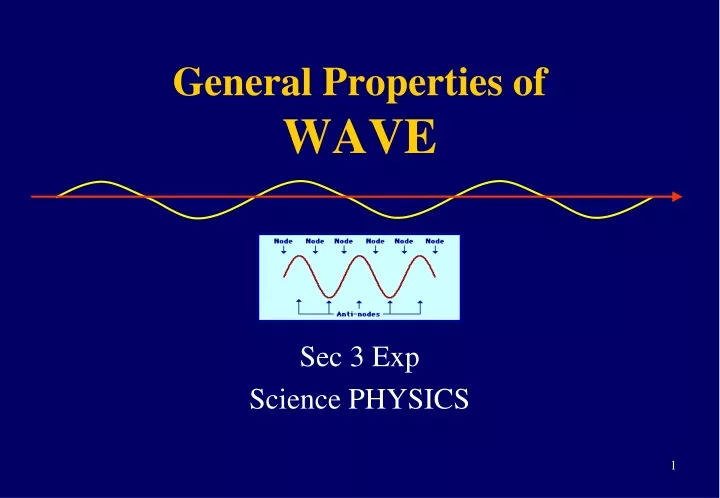 general properties of wave