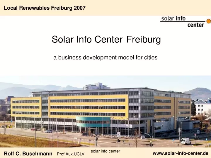 solar info center freiburg