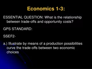 Economics 1-3: