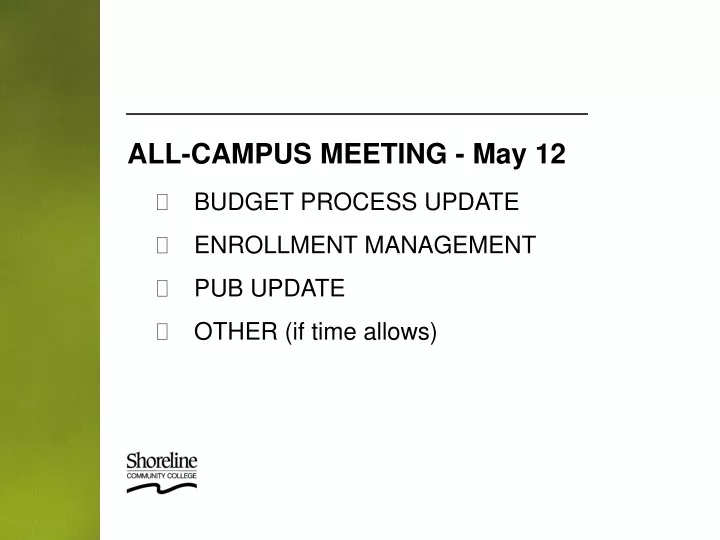 all campus meeting may 12