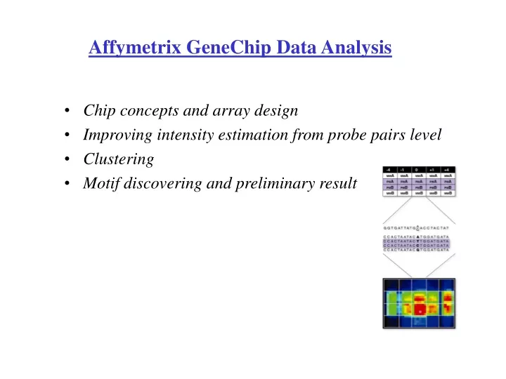 affymetrix genechip data analysis