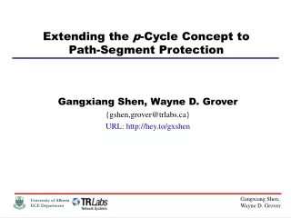 Extending the  p -Cycle Concept to Path-Segment Protection