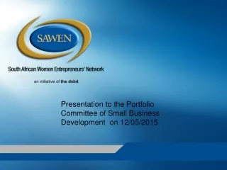 Presentation to the Portfolio Committee of Small Business Development  on 12/05/2015