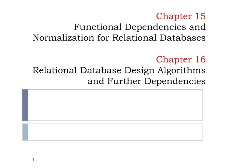 chapter 15 functional dependencies