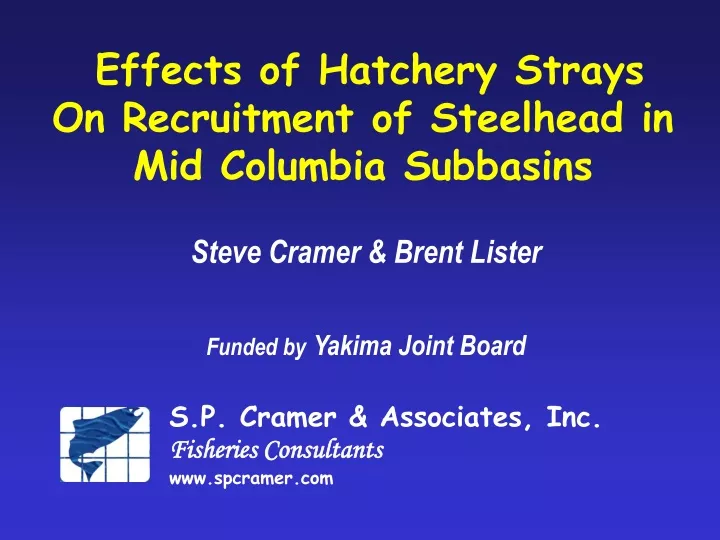 effects of hatchery strays on recruitment
