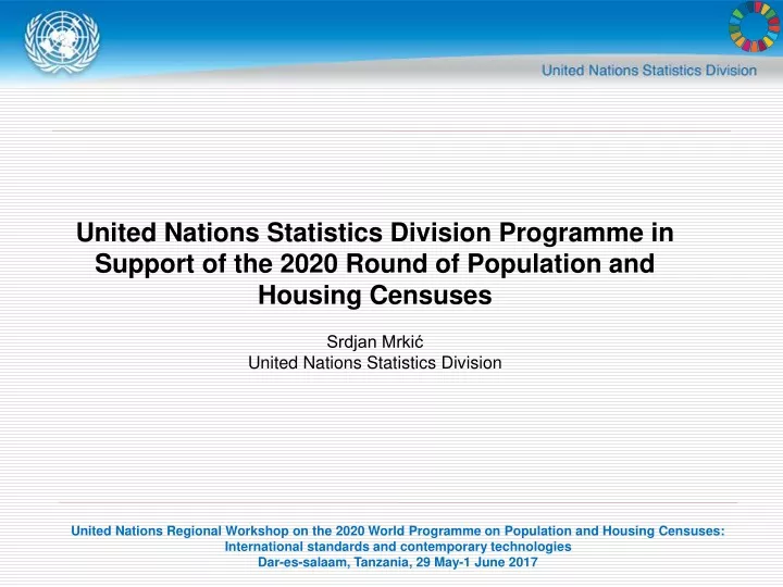 united nations statistics division programme