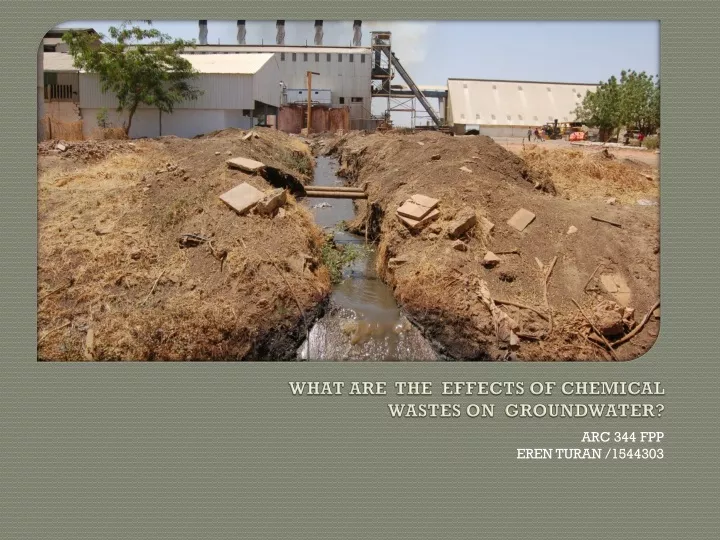 what are the effects of chemical wastes on groundwater
