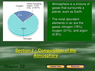 Section 1 - Composition of the Atmosphere