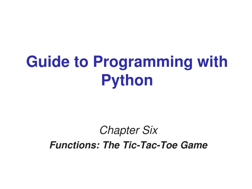 PPT - Guide to Programming with Python PowerPoint Presentation, free ...