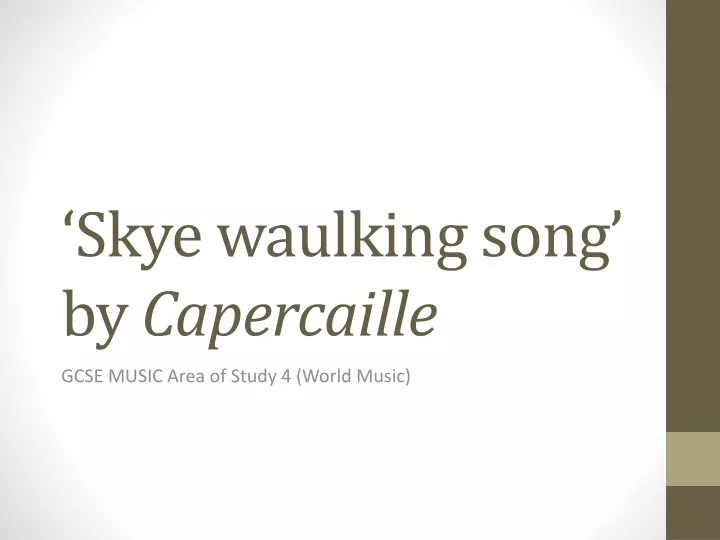 skye waulking song by c apercaille