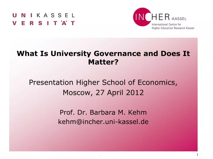 what is university governance and does it matter