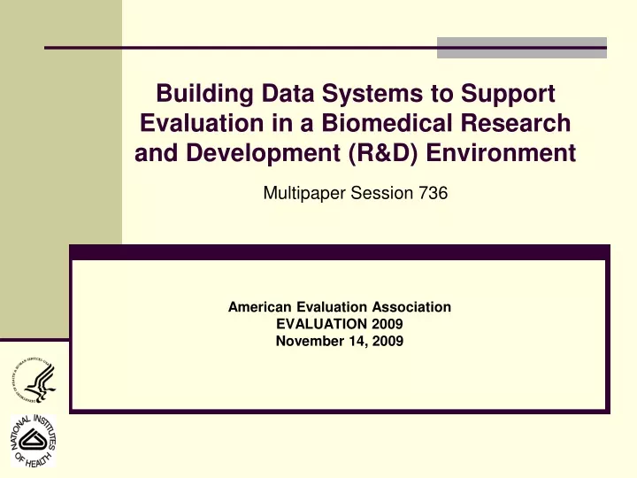 american evaluation association evaluation 2009 november 14 2009