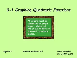 9-1 Graphing Quadratic Functions