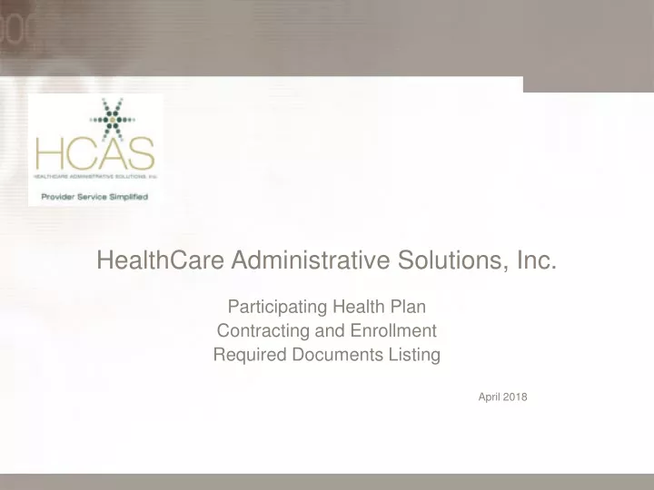 healthcare administrative solutions inc