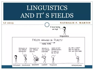 LINGUISTICS  AND IT ’ S FIELDS