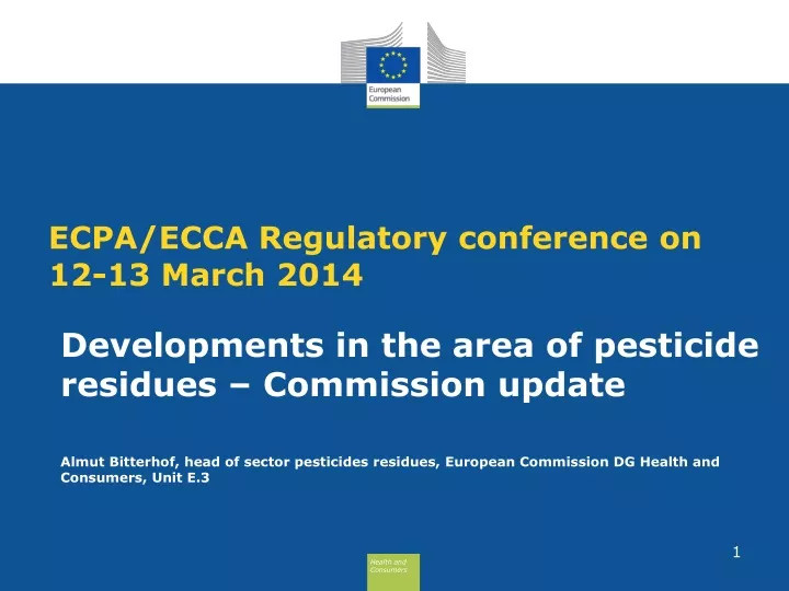ecpa ecca regulatory conference on 12 13 march 2014