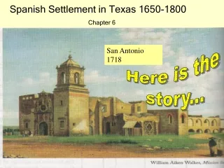 Spanish Settlement in Texas 1650-1800                                                Chapter 6
