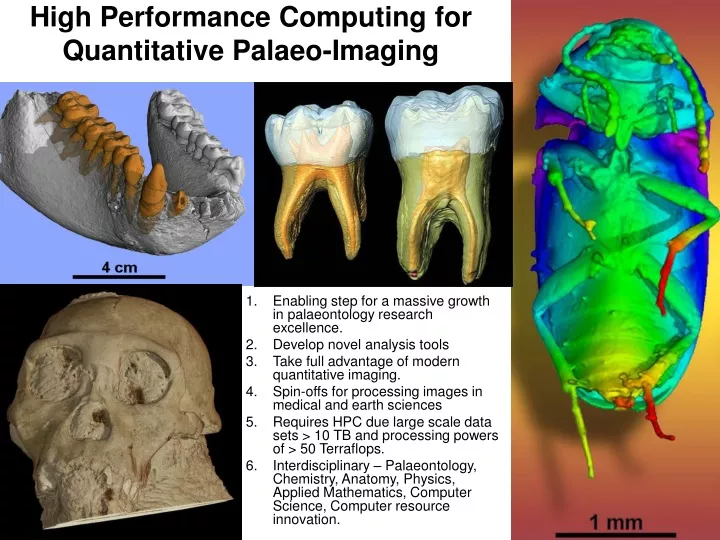 high performance computing for quantitative palaeo imaging