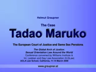 The European Court of Justice and Same Sex Pensions