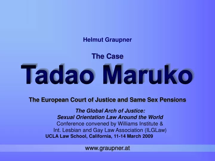 the european court of justice and same sex pensions