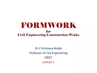 FORMWORK for Civil Engineering Construction Works