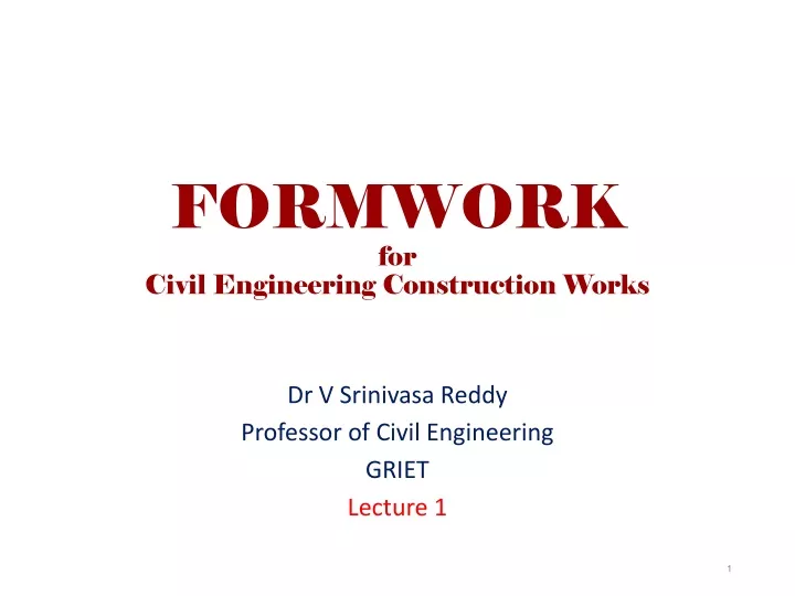 formwork for civil engineering construction works
