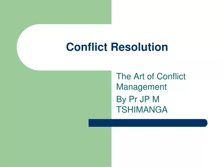 conflict resolution