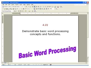 Basic Word Processing
