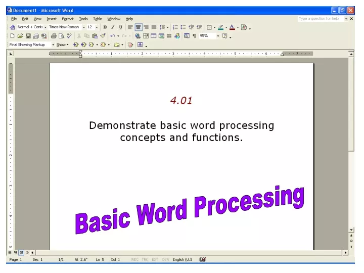 basic word processing