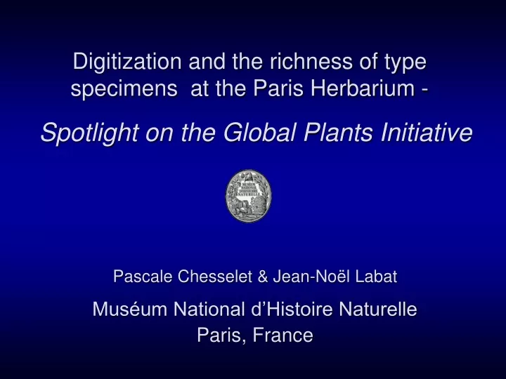 digitization and the richness of type specimens at the paris herbarium