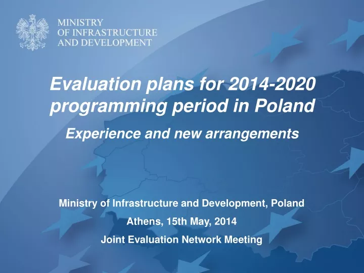 evaluation plans for 2014 2 020 programming