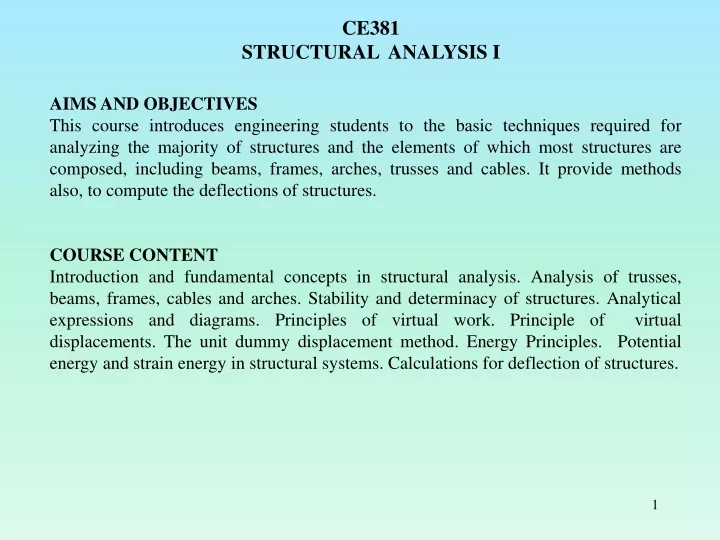 ce381 structural analysis i