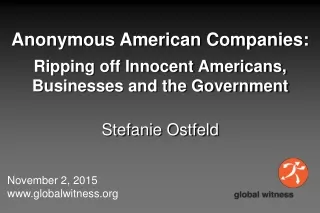 Anonymous American Companies: