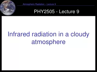PHY2505 - Lecture 9