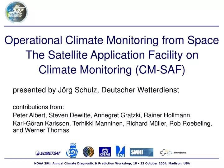 saf on climate monitoring visions