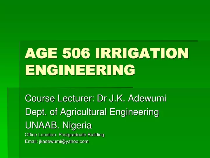 age 506 irrigation engineering