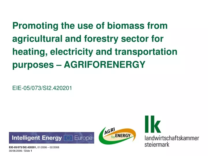 promoting the use of biomass from agricultural