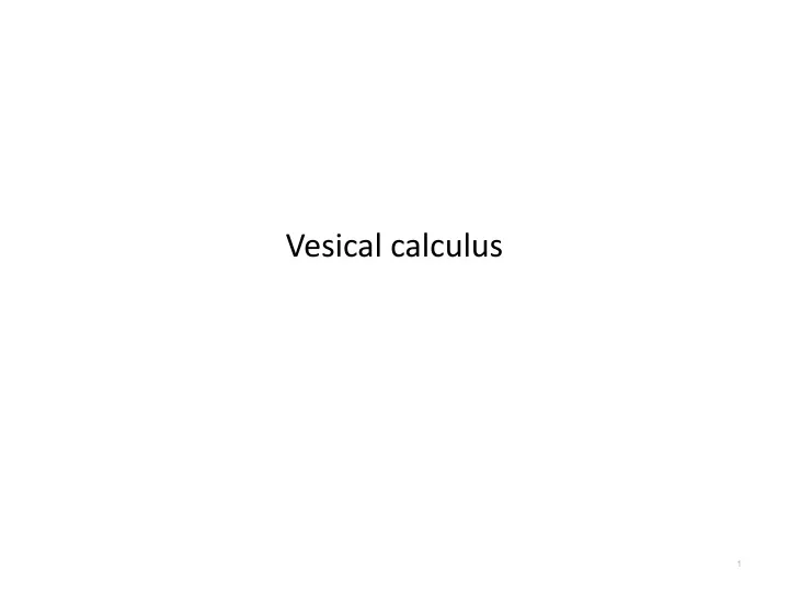 vesical calculus