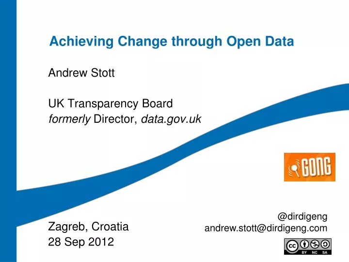 achieving change through open data
