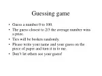 Market Bubble Guessing Game: A Corporate Strategy Experiment - slide 1