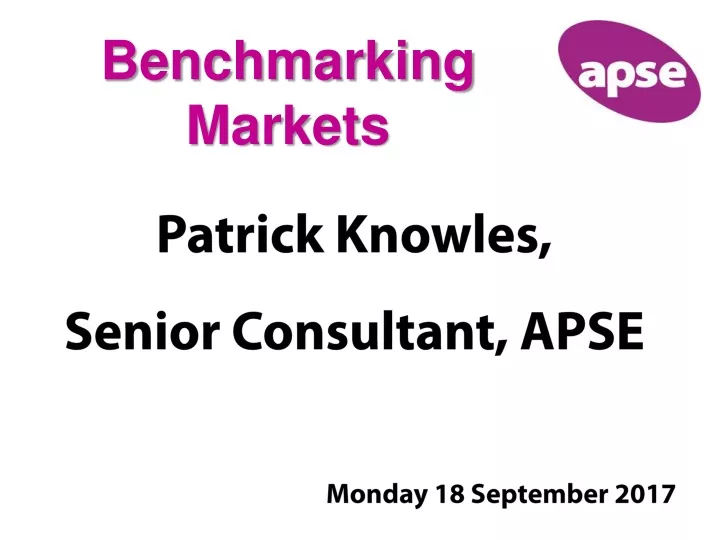 benchmarking markets