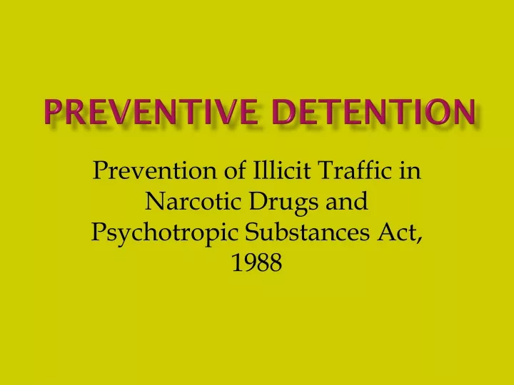 preventive detention