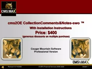 Cougar Mountain Software Professional Version