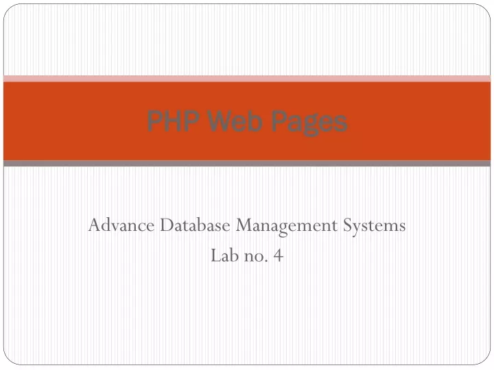 php web pages